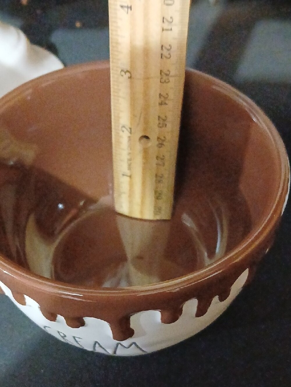 New!! Set of 2 Rae Dun Ice Cream Sundae Ceramic Bowls - Brown Drip Design NWT - Picture 10 of 10